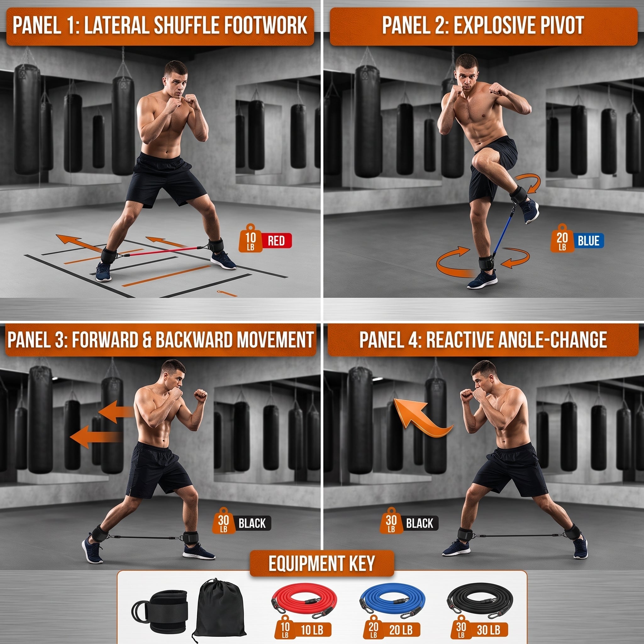 Elite Footwork Resistance Bands